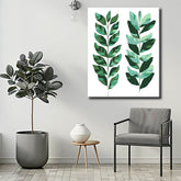 Painting by Numbers Green Flower Leaves